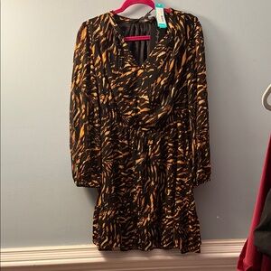 Stylish Black and Orange Women's Dress
